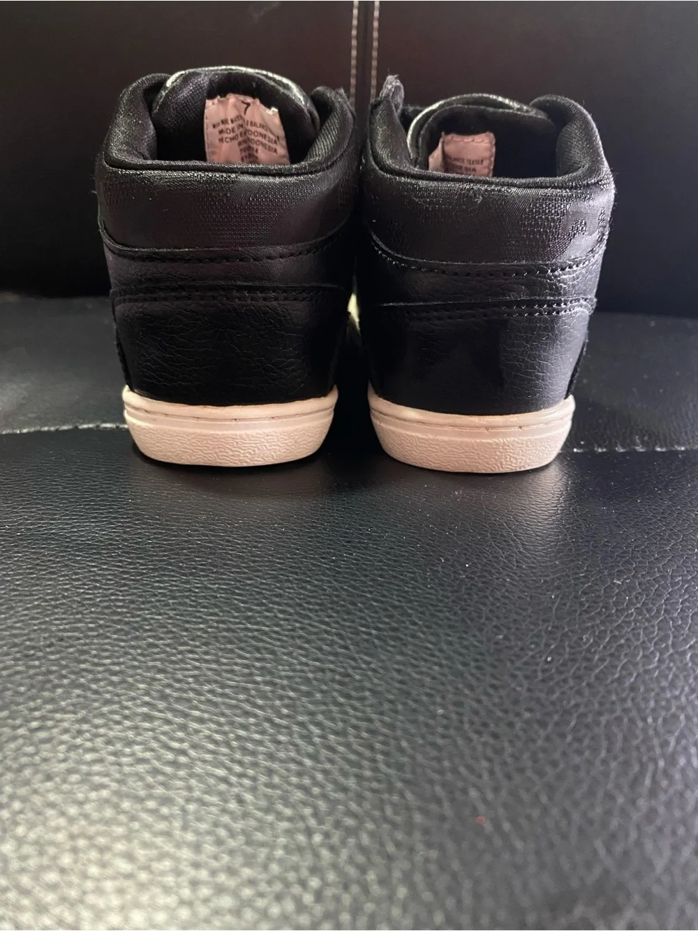 Children’s Place Black Velcro High-Top Sneakers Size 7